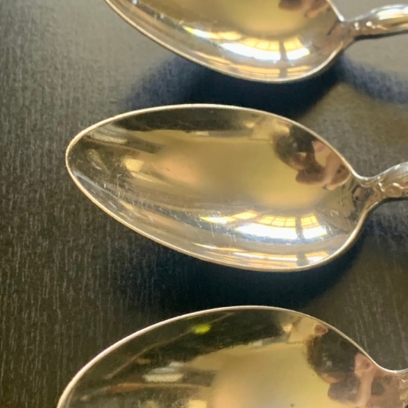 Antique 1904 Set of 6 Community Silver Triple Plus Flower De Luce 7” Spoon - Picture 7 of 7